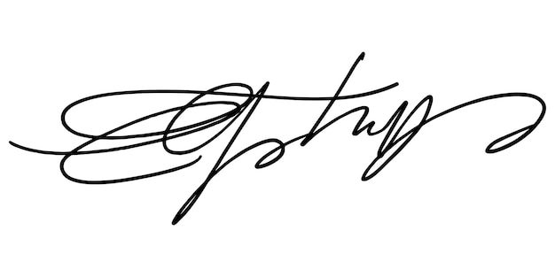 Handwritten fake scribble signature in ink