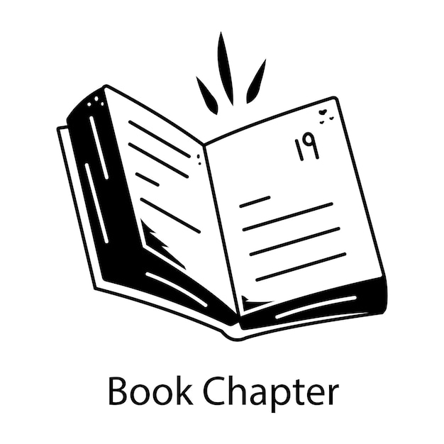 Vector a handy doodle icon of book chapter