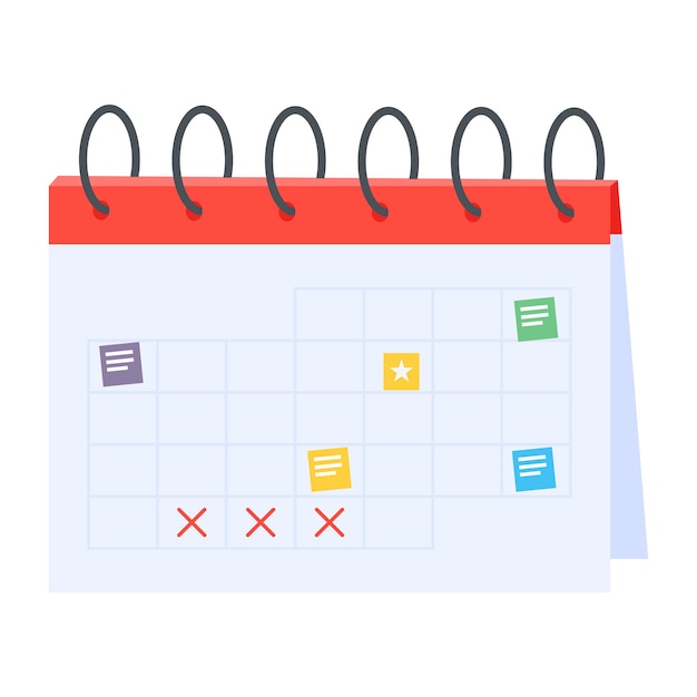 A handy flat icon of calendar