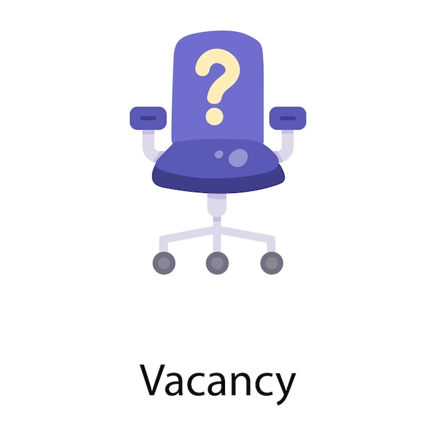 A handy flat icon of vacancy