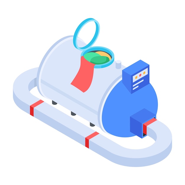 A handy isometric icon of ironing stand