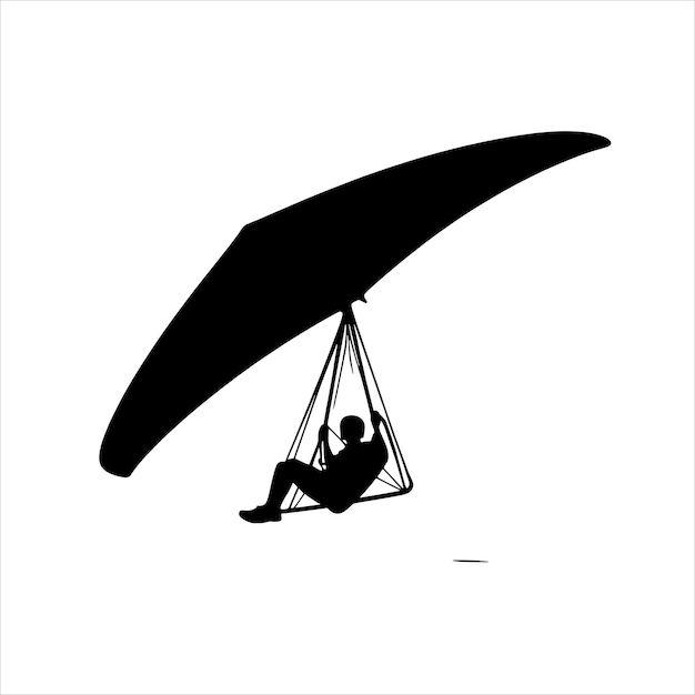 Hang Glider Skydiving Silhouette