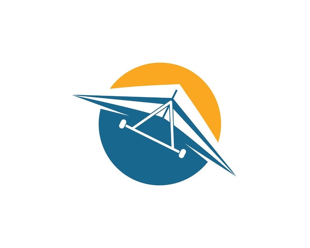 Hang gliding icon vector illustration design template