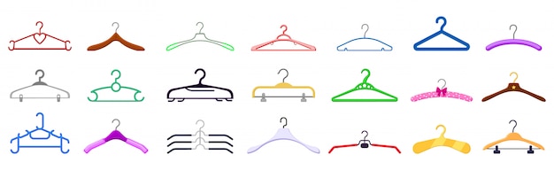 Hanger isolated cartoon set icon. Cartoon   set icon cloth equipment.   illustration hanger  .