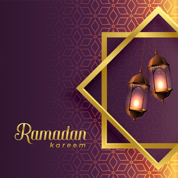 hanging lamps inside islamic shape for ramadan kareem season