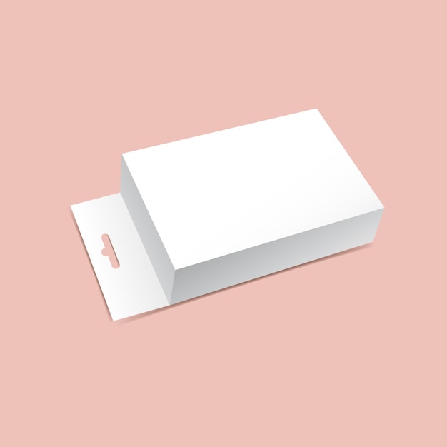 Hanging packaging box mock up