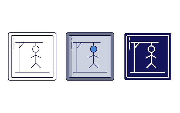 Hangman game vector icon