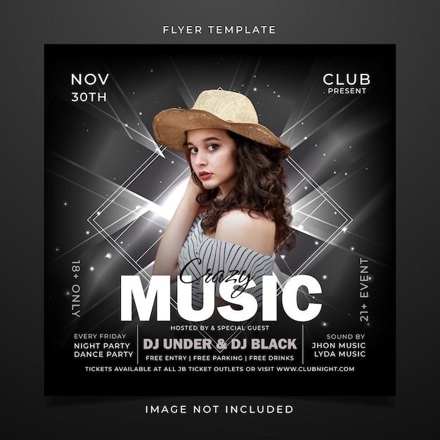 Hangover night party flyer template