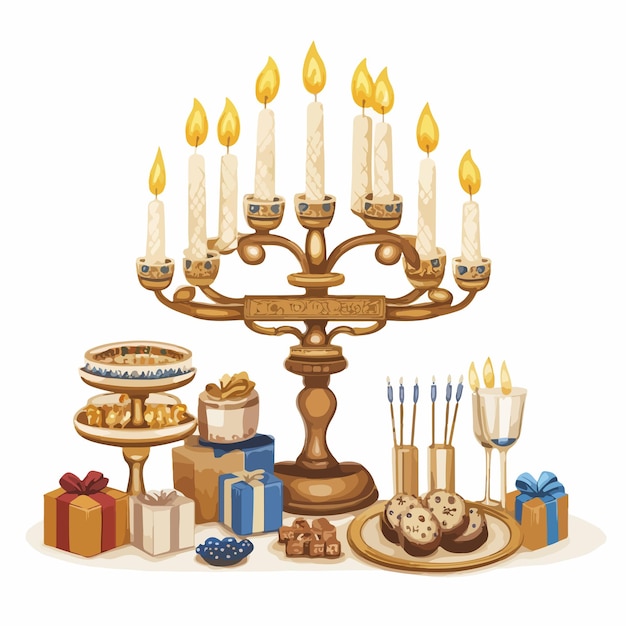 Vector hanukkah celebration design for flyers magazines posters and book covers