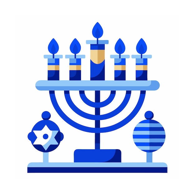 Vector hanukkah concept vector illustration