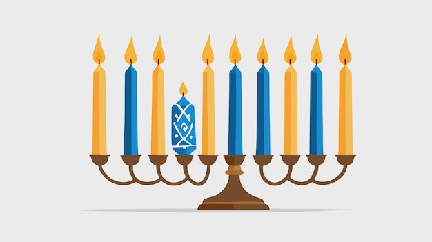 Hanukkah day with Hanukkah candles