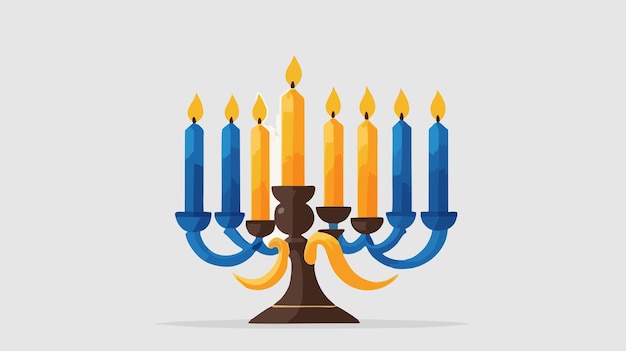 Hanukkah day with Hanukkah candles