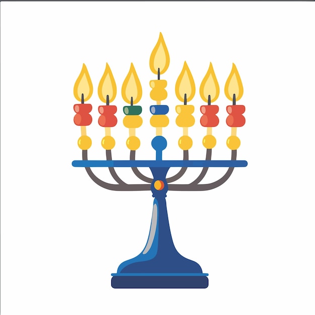 Hanukkah Dreidel with Menorah Symbolizes Festive Celebration of Happy Hanukkah