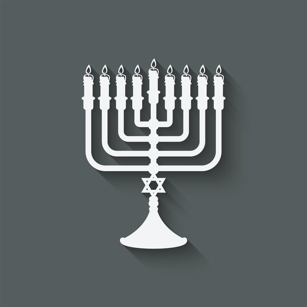 Vector hanukkah menorah symbol