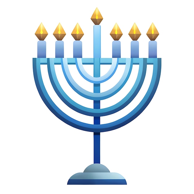 Vector hanukkah menorah with lit candles vector illustration for holiday celebrations