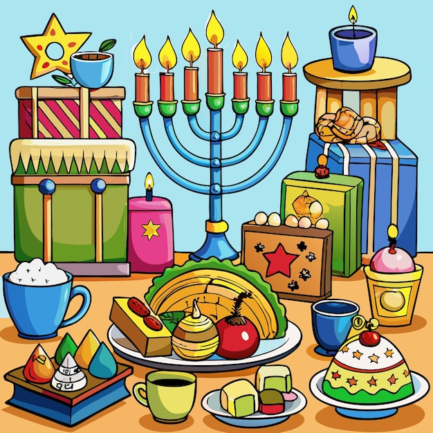 Vector hanukkah