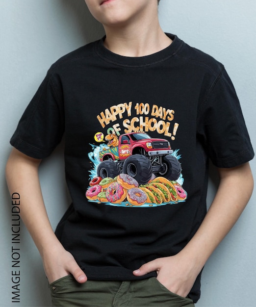 Happy 100 Days of School TShirt Design