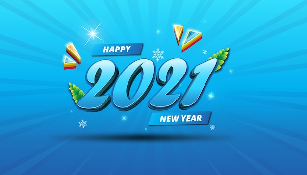 Happy 2021 new year background