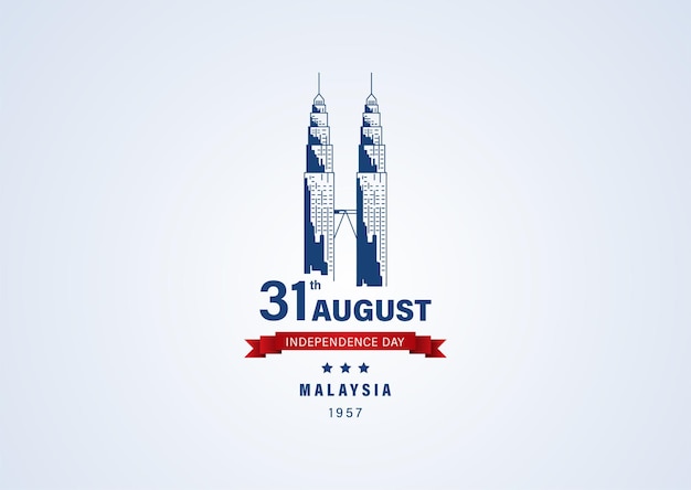 Happy 31st August Malaysia Independence Day Vector Illustration