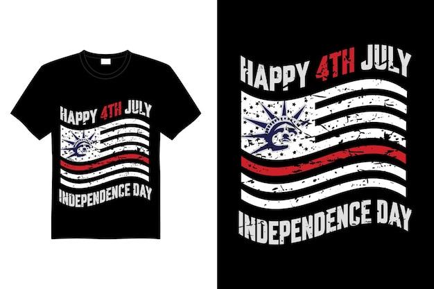 Vector happy 4th of july independence day of usa tshirt design