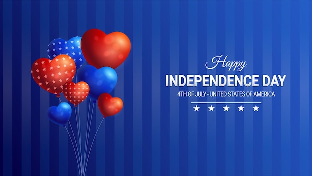 Happy 4th of July Vector Illustration Suitable for greeting card poster and banner Illustration Of Independence Day