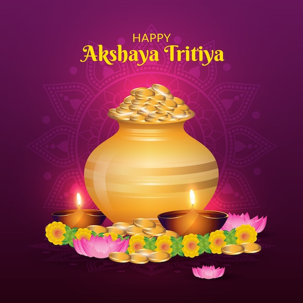 Happy akshaya tritiya day concept