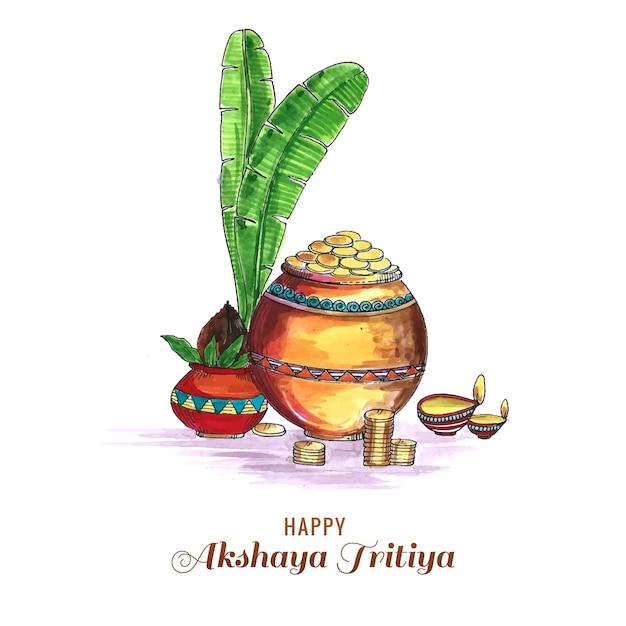 Happy akshaya tritiya festival card background