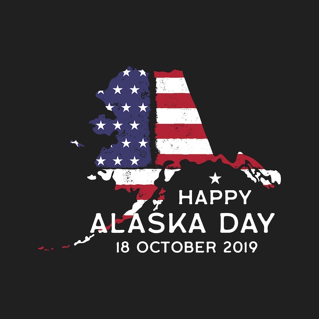 Happy Alaska Day graphic print