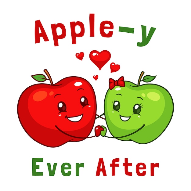 Happy Apple Couple 