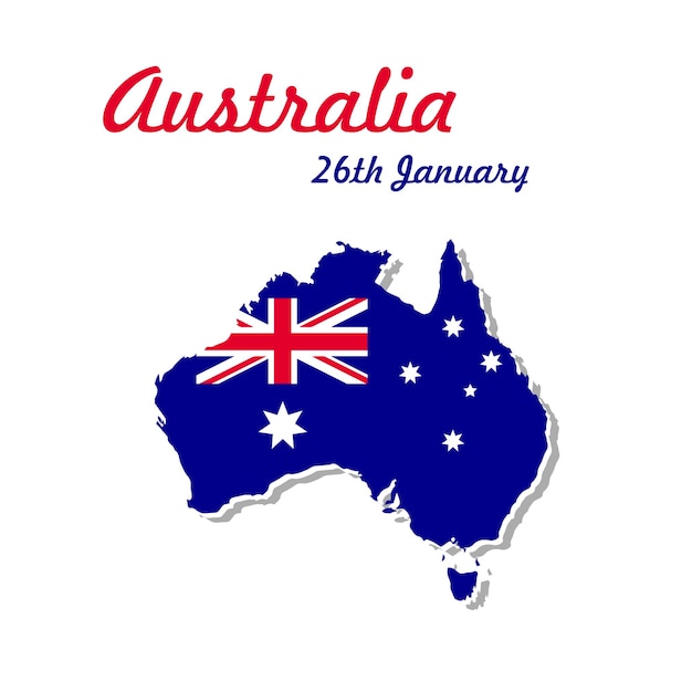 Happy Australia day concept and template. 26 january - national Australian holiday and a vacation.