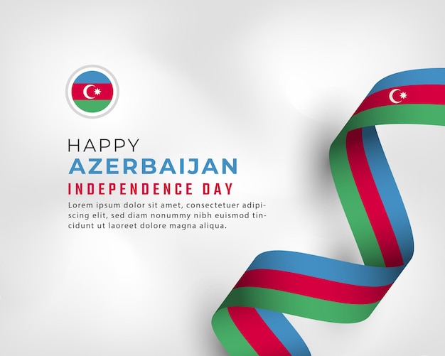 Happy Azerbaijan Independence Day Celebration Vector Design Illustration Template for Poster Banner