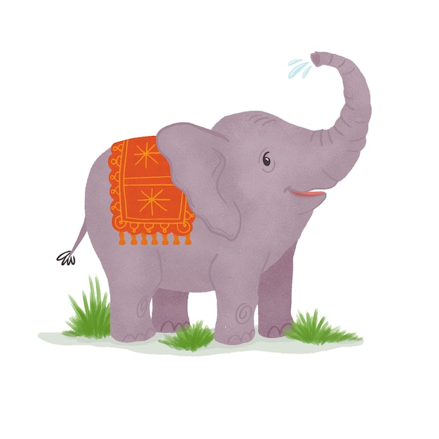 Happy baby Elephant in Indian style