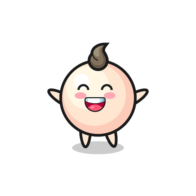 Happy baby pearl cartoon character , cute style design for t shirt, sticker, logo element