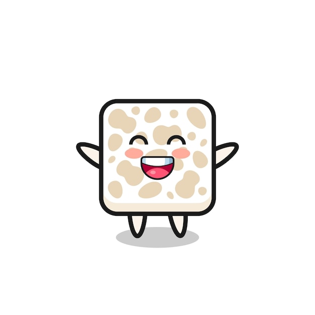 Happy baby tempeh cartoon character