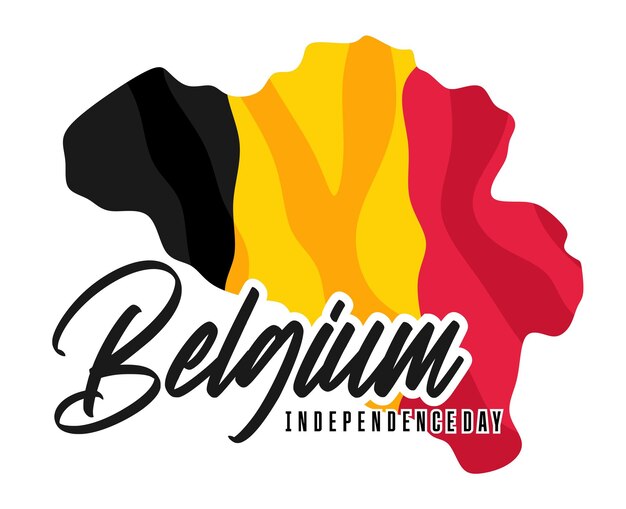 Vector happy belgian independence day to all belgian citizens