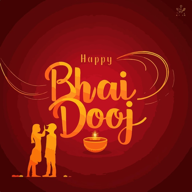 Happy bhai dooj background design illustration concept