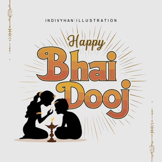 Vector happy bhai dooj background design illustration concept