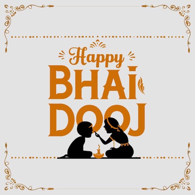 Vector happy bhai dooj background design illustration concept