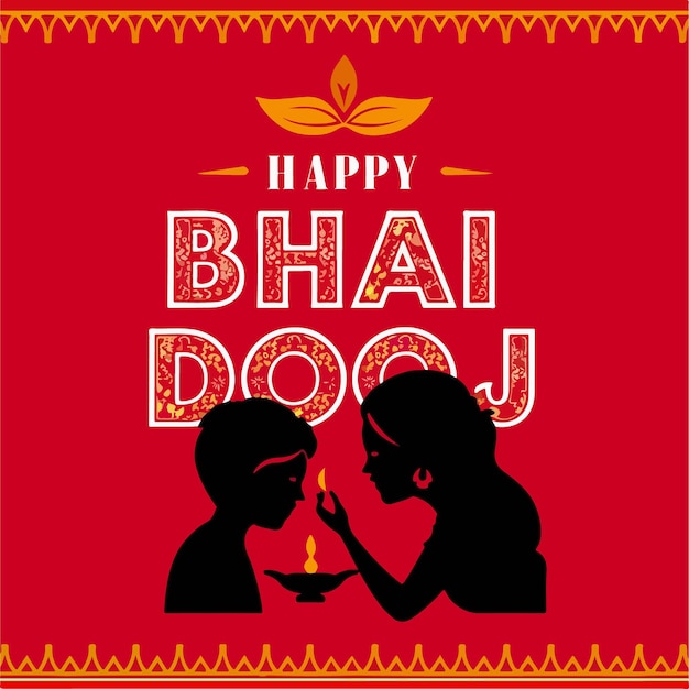 Vector happy bhai dooj background design illustration concept