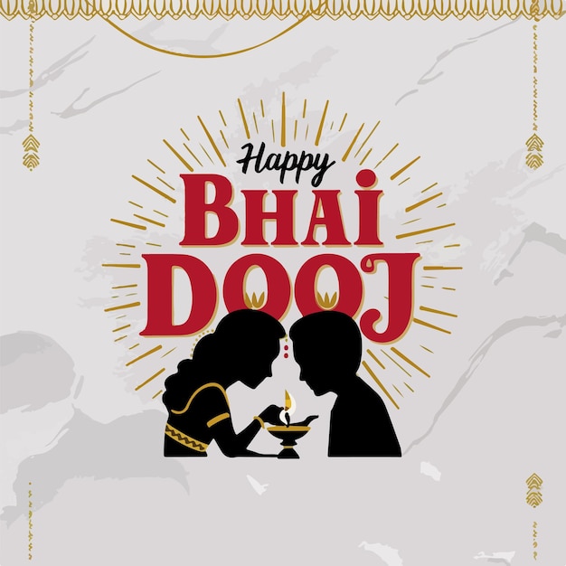 Happy bhai dooj background design illustration concept