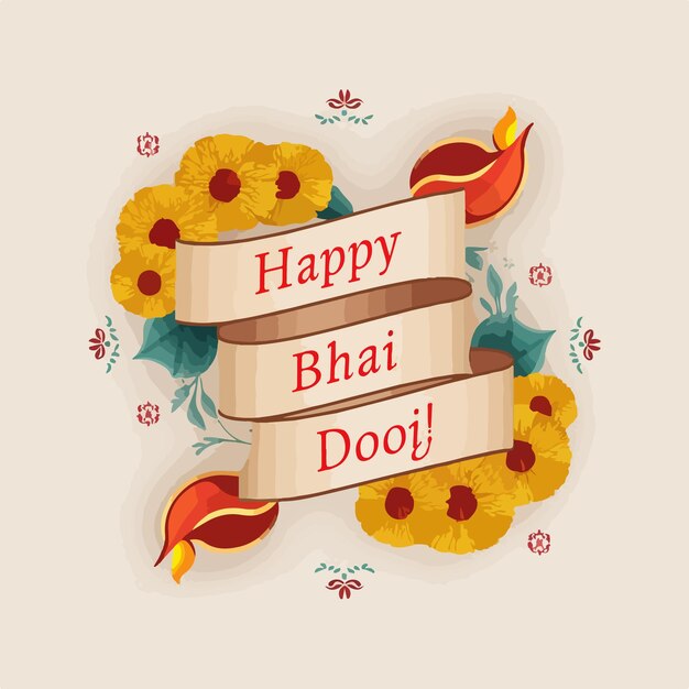 Vector happy bhai dooj background design illustration concept