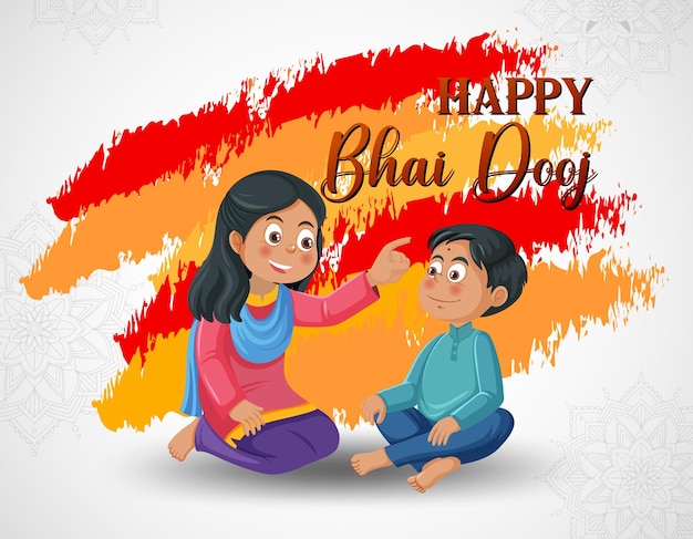 Happy Bhai Dooj Poster Design