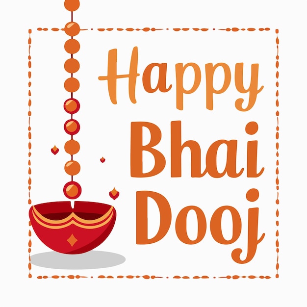 Vector happy bhai dooj special illustration poster banner concept