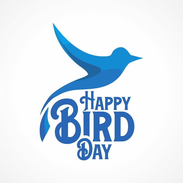 Happy bird Day vector logo icon