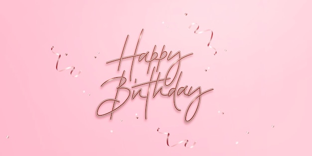 Happy birthday background with lettering