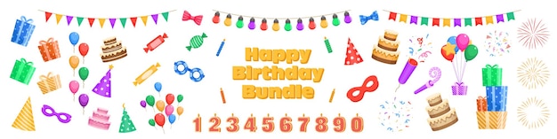 Happy birthday bundle set Cerebrate decoration