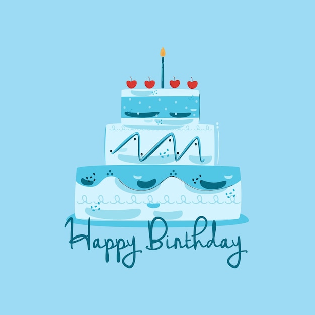 Happy Birthday cake vector