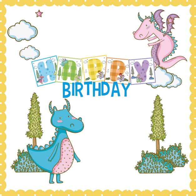 Happy birthday card for little boy