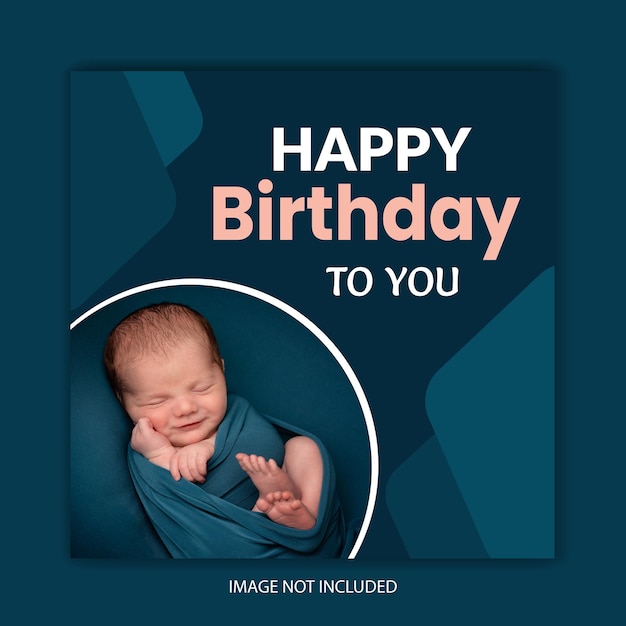 Happy Birthday card social media post