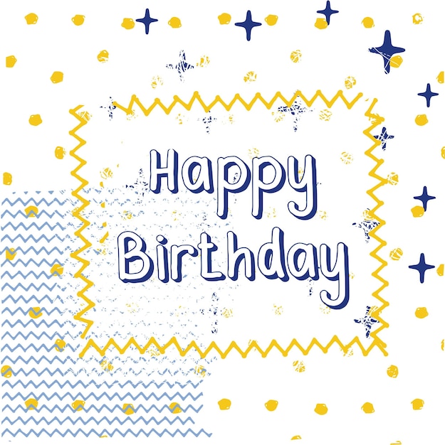 Happy birthday card with a background of geometric shapes A congratulatory poster Print for printing